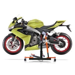 Chariot de Déplacement compatible avec Aprilia RS 660 20-25 orange - Idéal pour Garage, 300 kg