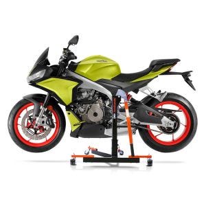 Chariot de Déplacement compatible avec Aprilia Tuono 660 / Factory 20-24 orange - Idéal pour Garage, 300 kg