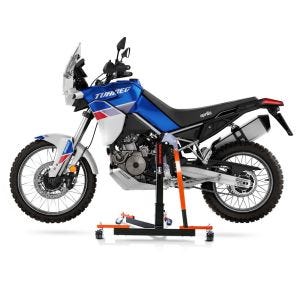 Chariot de Déplacement compatible avec Aprilia Tuareg 660 22-25 orange - Idéal pour Garage, 300 kg