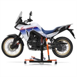 Chariot de Déplacement compatible avec Honda Transalp XL 750 23-25 orange - Idéal pour Garage, 300 kg