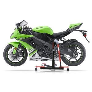 Chariot de Déplacement compatible avec Kawasaki ZX-10R 08-10 rouge - Idéal pour Garage, 300 kg