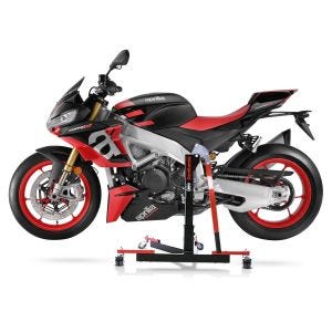 Chariot de Déplacement compatible avec Aprilia Tuono V4 21-24 rouge - Idéal pour Garage, 300 kg