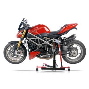 Chariot de Déplacement compatible avec Ducati Streetfighter 848 11-15 rouge - Idéal pour Garage, 300 kg