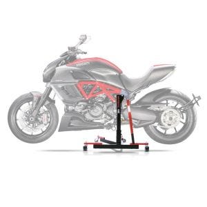 Lève moto centrale compatible avec Ducati Diavel 11-18 rouge ConStands Power-Evo