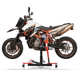 Chariot de Déplacement compatible avec KTM 950 Supermoto SM / R 05-08 rouge - Idéal pour Garage, 300 kg