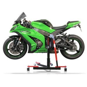 Chariot de Déplacement compatible avec Kawasaki ZX-10R 16-25 rouge - Idéal pour Garage, 300 kg