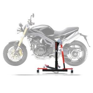 Lève moto centrale compatible avec Triumph Speed Triple 05-10 rouge ConStands Power-Evo