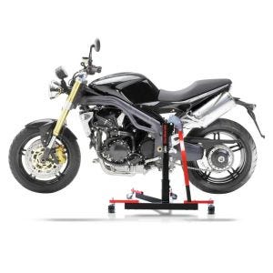 Chariot de Déplacement compatible avec Triumph Speed Triple 05-10 rouge - Idéal pour Garage, 300 kg