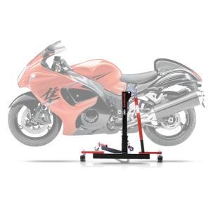 Lève moto centrale compatible avec Suzuki Hayabusa GSX-R 1300 08-25 rouge ConStands Power-Evo
