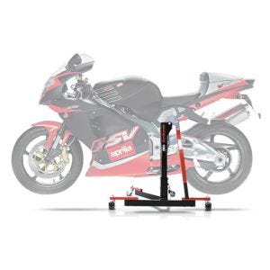 Lève moto centrale compatible avec Aprilia RSV Mille 98-03 rouge ConStands Power-Evo