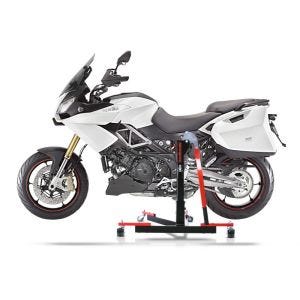 Chariot de Déplacement compatible avec Aprilia Caponord 1200 13-16 rouge - Idéal pour Garage, 300 kg