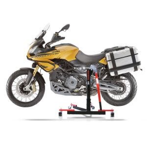 Chariot de Déplacement compatible avec Aprilia Caponord 1200 Rally 15-16 rouge - Idéal pour Garage, 300 kg