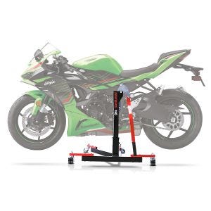 Lève moto centrale compatible avec Kawasaki Ninja ZX-6R 24-25 rouge ConStands Power-Evo