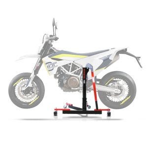 Lève moto centrale compatible avec Husqvarna 701 Supermoto 15-24 rouge ConStands Power-Evo