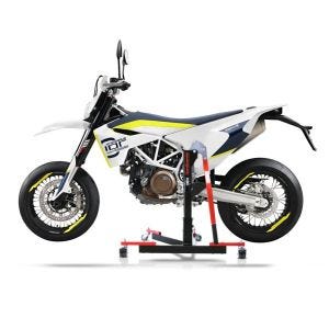 Chariot de Déplacement compatible avec Husqvarna 701 Supermoto 15-24 rouge - Idéal pour Garage, 300 kg