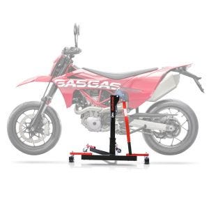 Lève moto centrale compatible avec Gas Gas SM 700 Supermoto 22-24 rouge ConStands Power-Evo