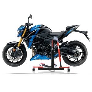 Chariot de Déplacement compatible avec Suzuki GSX-S 750 17-21 rouge - Idéal pour Garage, 300 kg