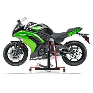 Chariot de Déplacement compatible avec Kawasaki ER-6f 12-16 rouge - Idéal pour Garage, 300 kg