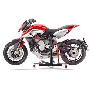 Chariot de Déplacement compatible avec MV Agusta Rivale 13-18 rouge - Idéal pour Garage, 300 kg
