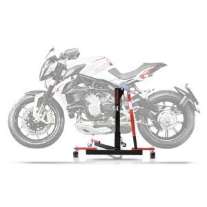 Lève moto centrale compatible avec MV Agusta Brutale 800 Dragster/RR/RC/SCS/Rosso 14-24 rouge ConStands Power-Evo