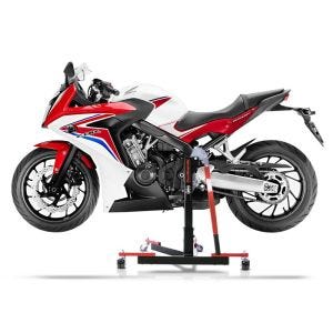 Chariot de Déplacement compatible avec Honda CBR 650 F 14-18 rouge - Idéal pour Garage, 300 kg