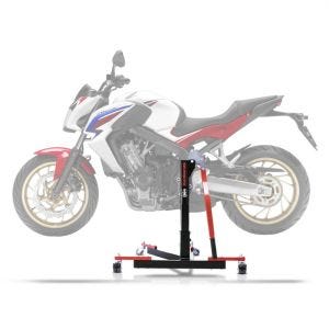 Lève moto centrale compatible avec Honda CB 650 F 14-18 rouge ConStands Power-Evo