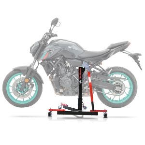 Lève moto centrale compatible avec Yamaha MT-07 20-25 rouge ConStands Power-Evo