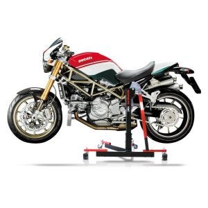 Chariot de Déplacement compatible avec Ducati Monster S2R 1000 06-08 rouge - Idéal pour Garage, 300 kg