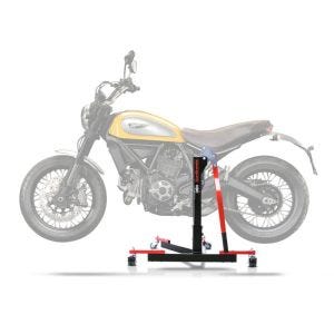 Lève moto centrale compatible avec Ducati Scrambler Icon 15-25 rouge ConStands Power-Evo