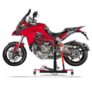Chariot de Déplacement compatible avec Ducati Multistrada 1200 15-17 rouge - Idéal pour Garage, 300 kg