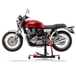 Chariot de Déplacement compatible avec Honda CB 1100 RS 17-20 rouge - Idéal pour Garage, 300 kg