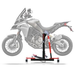 Lève moto centrale compatible avec Ducati Multistrada 1200 Enduro 16-20 rouge ConStands Power-Evo