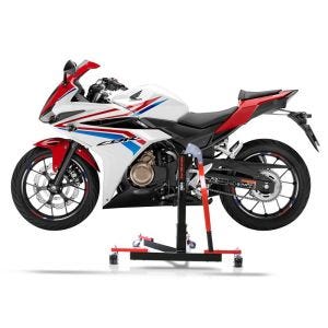Chariot de Déplacement compatible avec Honda CBR 500 R 16-18 rouge - Idéal pour Garage, 300 kg