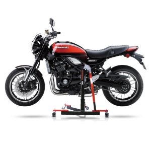 Chariot de Déplacement compatible avec Kawasaki Z 900 RS / Cafe 18-25 rouge - Idéal pour Garage, 300 kg