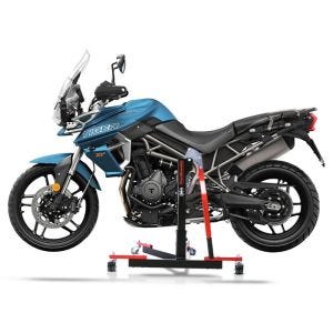 Chariot de Déplacement compatible avec Triumph Tiger 800 XR 15-19 rouge - Idéal pour Garage, 300 kg