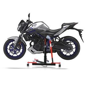Chariot de Déplacement compatible avec Yamaha MT-03 16-22 rouge - Idéal pour Garage, 300 kg