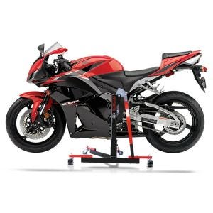 Chariot de Déplacement compatible avec Honda CBR 600 RR 07-16 rouge - Idéal pour Garage, 300 kg