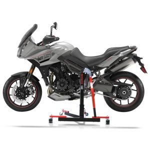 Chariot de Déplacement compatible avec Triumph Tiger 1050 07-13 rouge - Idéal pour Garage, 300 kg