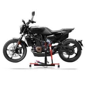 Chariot de Déplacement compatible avec Husqvarna Svartpilen 701 19-20 rouge - Idéal pour Garage, 300 kg