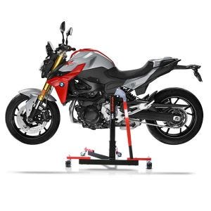 Chariot de Déplacement compatible avec BMW F 900 R 20-25 rouge - Idéal pour Garage, 300 kg