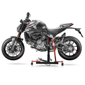 Chariot de Déplacement compatible avec Ducati Monster 937 21-25 rouge - Idéal pour Garage, 300 kg
