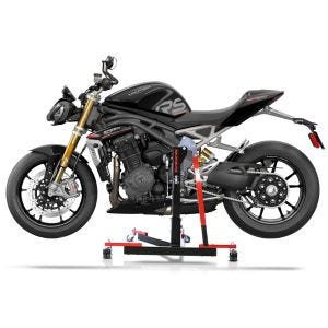 Chariot de Déplacement compatible avec Triumph Speed Triple 1200 RS 21-25 rouge - Idéal pour Garage, 300 kg