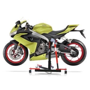 Chariot de Déplacement compatible avec Aprilia RS 660 20-25 rouge - Idéal pour Garage, 300 kg