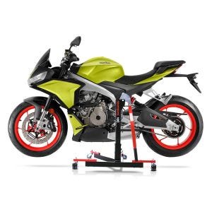 Chariot de Déplacement compatible avec Aprilia Tuono 660 / Factory 20-24 rouge - Idéal pour Garage, 300 kg