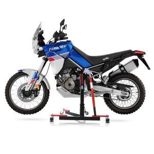 Chariot de Déplacement compatible avec Aprilia Tuareg 660 22-25 rouge - Idéal pour Garage, 300 kg