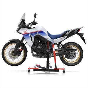 Chariot de Déplacement compatible avec Honda Transalp XL 750 23-25 rouge - Idéal pour Garage, 300 kg