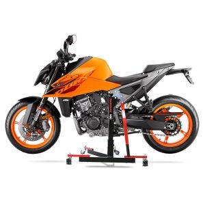 Chariot de Déplacement compatible avec KTM 990 Duke 24-25 rouge - Idéal pour Garage, 300 kg