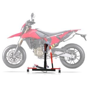 Lève moto centrale compatible avec Ducati Hypermotard 698 Mono / RVE 24-25 rouge Power-Evo ConStands