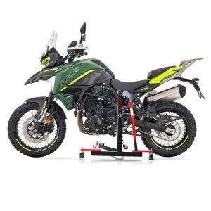 Chariot de Déplacement compatible avec Benelli TRK 702 23-25 rouge - Idéal pour Garage, 300 kg