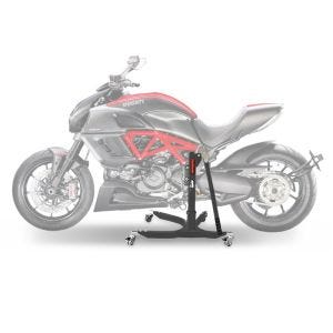 Lève moto centrale compatible avec Ducati Diavel 11-18 gris ConStands Power-Classic
